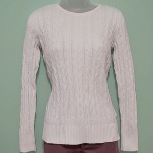 St. John's Bay White Cable Knit Sweater